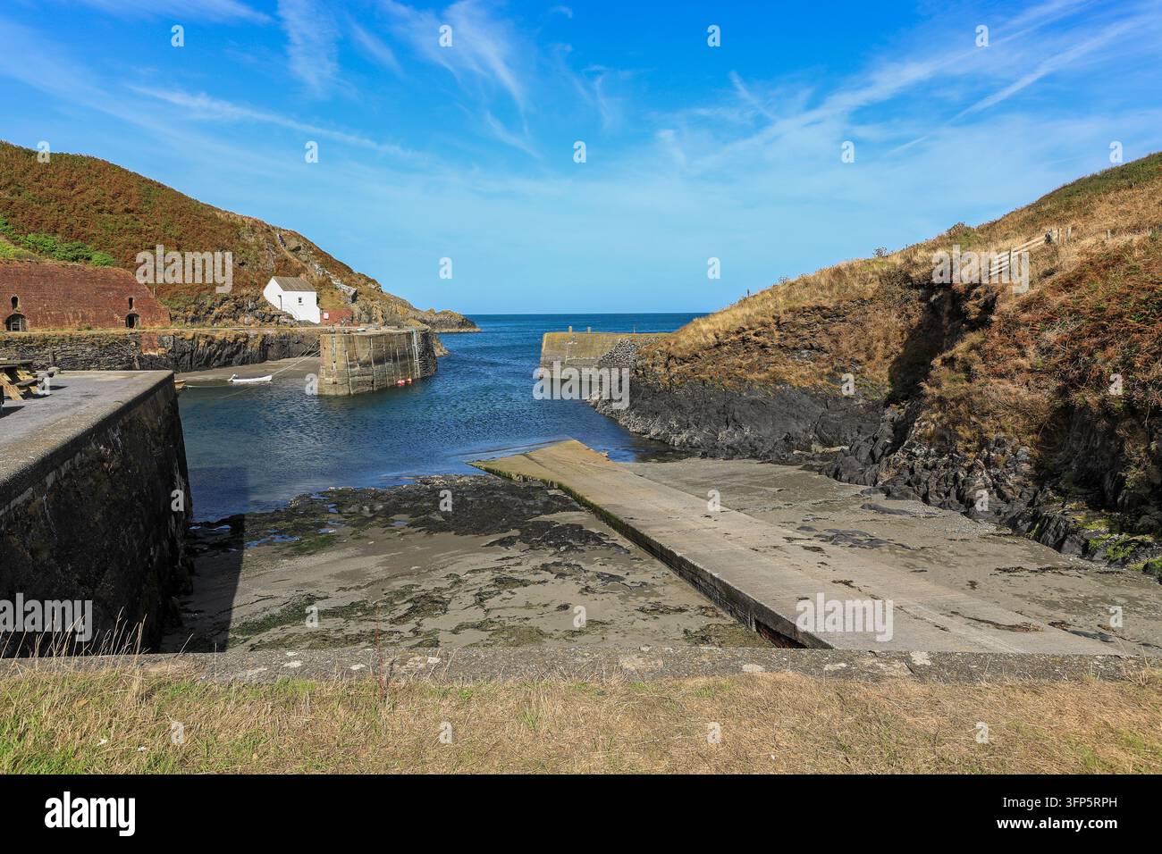 Le port, Porthgain, Pembrokeshire, Pays de Galles, Royaume-Uni Banque D'Images