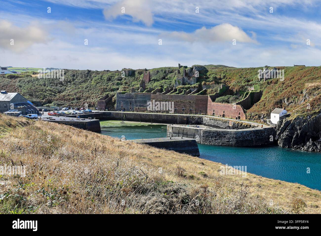 Le port, Porthgain, Pembrokeshire, Pays de Galles, Royaume-Uni Banque D'Images