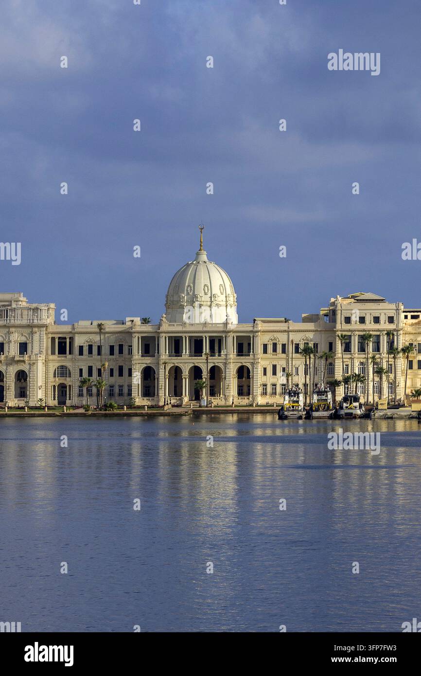 Égypte - Alexandrie, palais de Ras Al Tin au port Banque D'Images