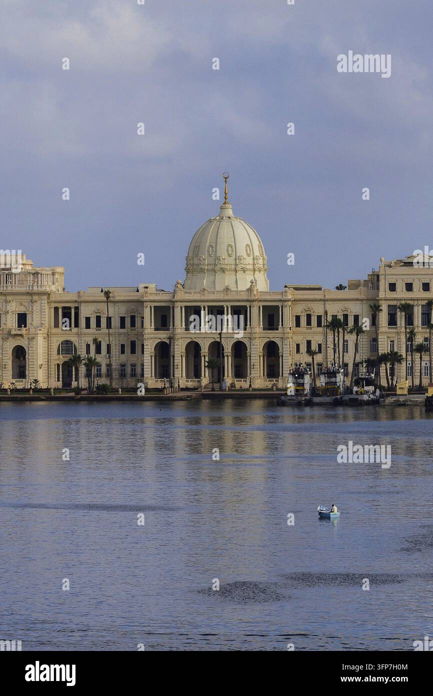 Égypte - Alexandrie, palais de Ras Al Tin au port Banque D'Images