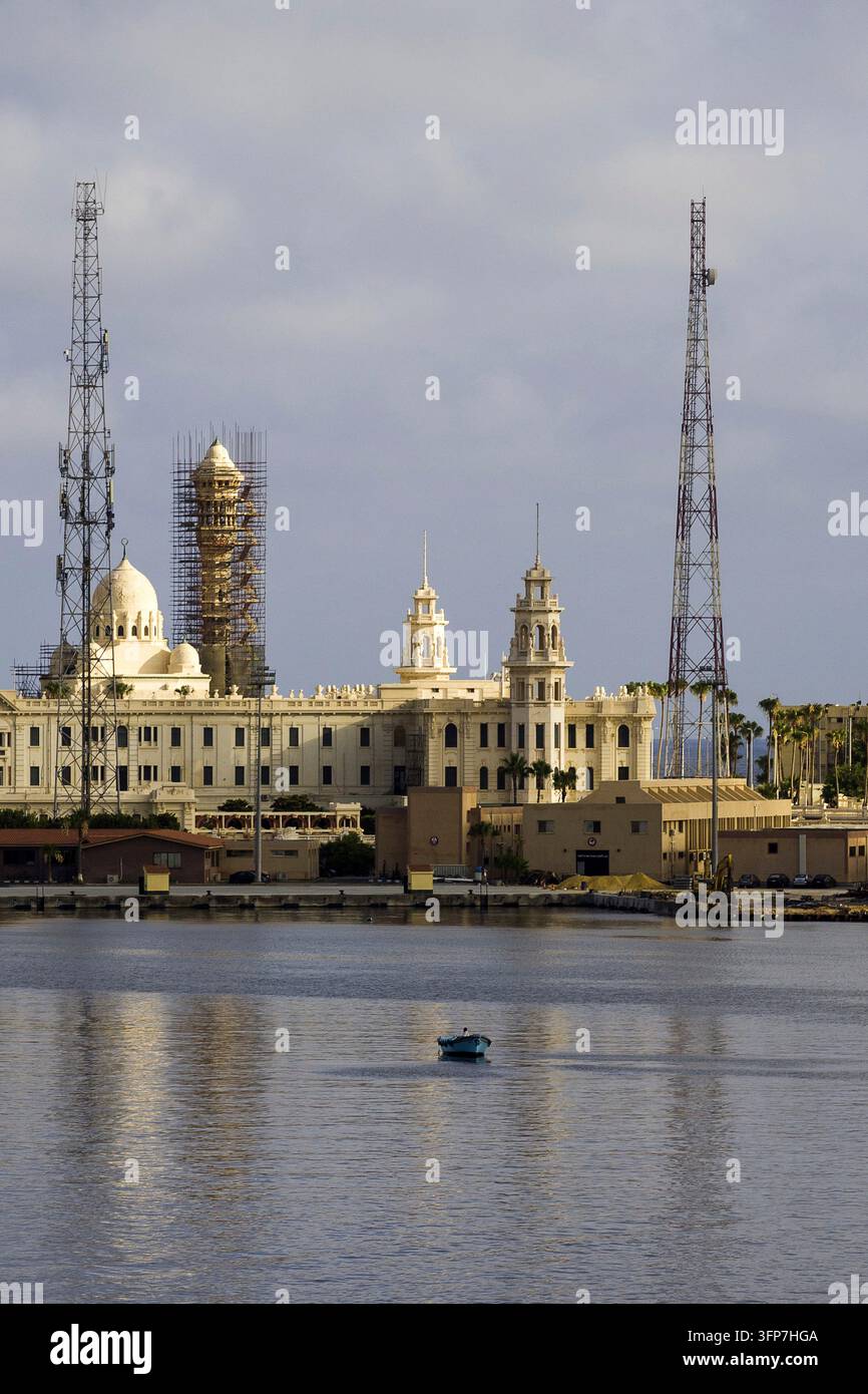 Égypte - Alexandrie, palais de Ras Al Tin au port Banque D'Images