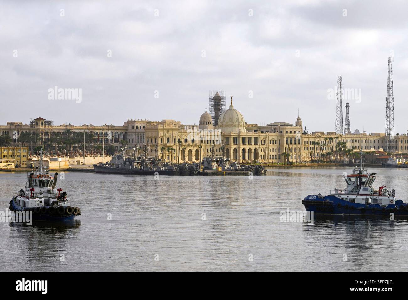 Égypte - Alexandrie, palais de Ras Al Tin au port Banque D'Images