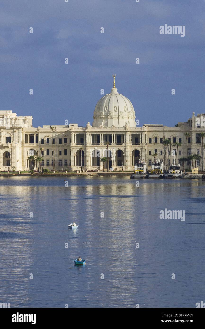 Égypte - Alexandrie, palais de Ras Al Tin au port Banque D'Images