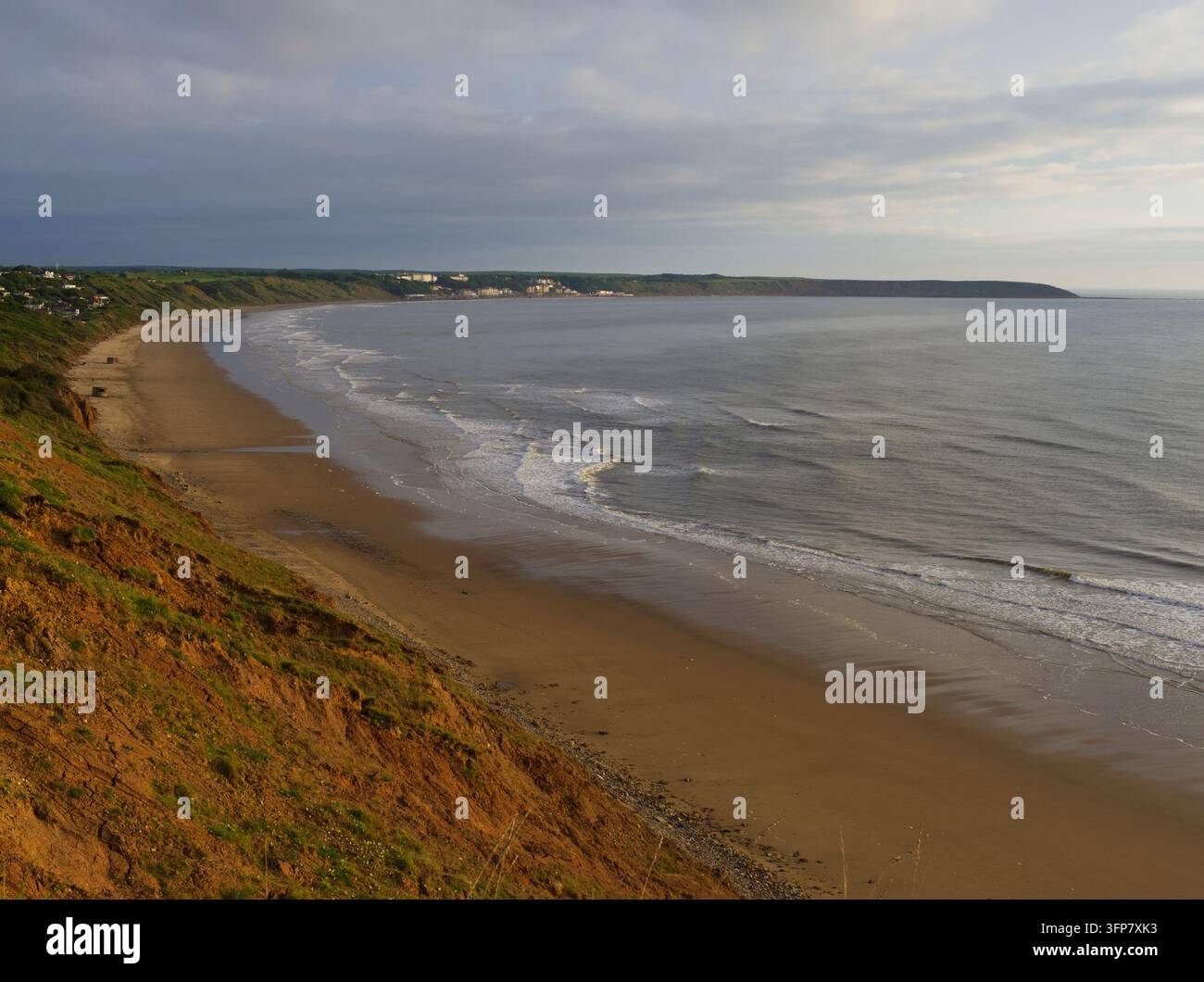 Filey Bay et Hunmanby Sands, Yorkshire Banque D'Images