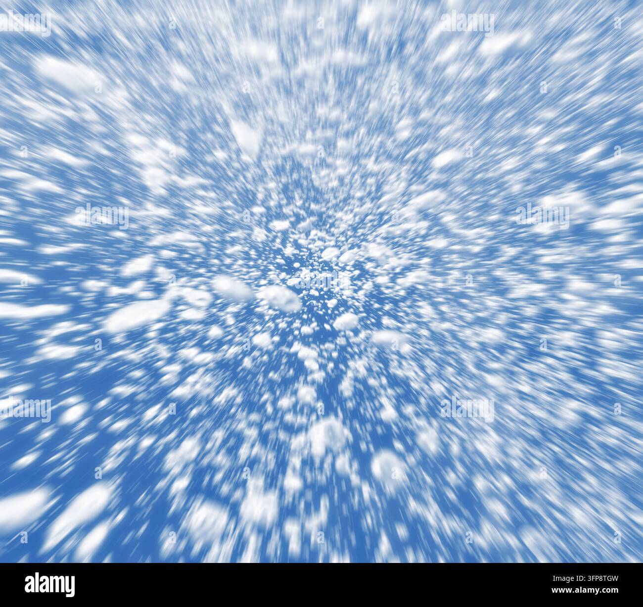 Photo sous-marine floue de bulles d'air, fond abstrait. Banque D'Images