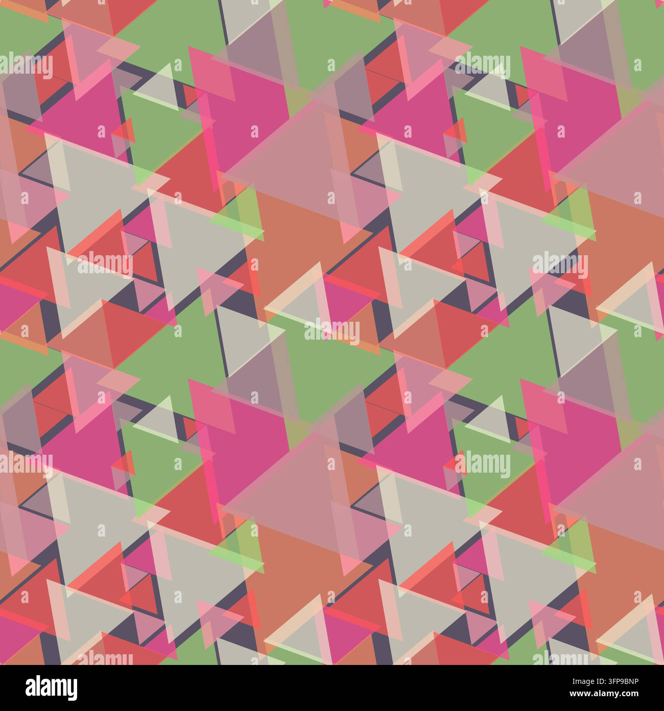 Motif sans couture avec impression d'art décorative triangle. Fond de mosaïque arc-en-ciel polygonal. Illustration vectorielle abstraite. Graphique triangulaire simple Illustration de Vecteur
