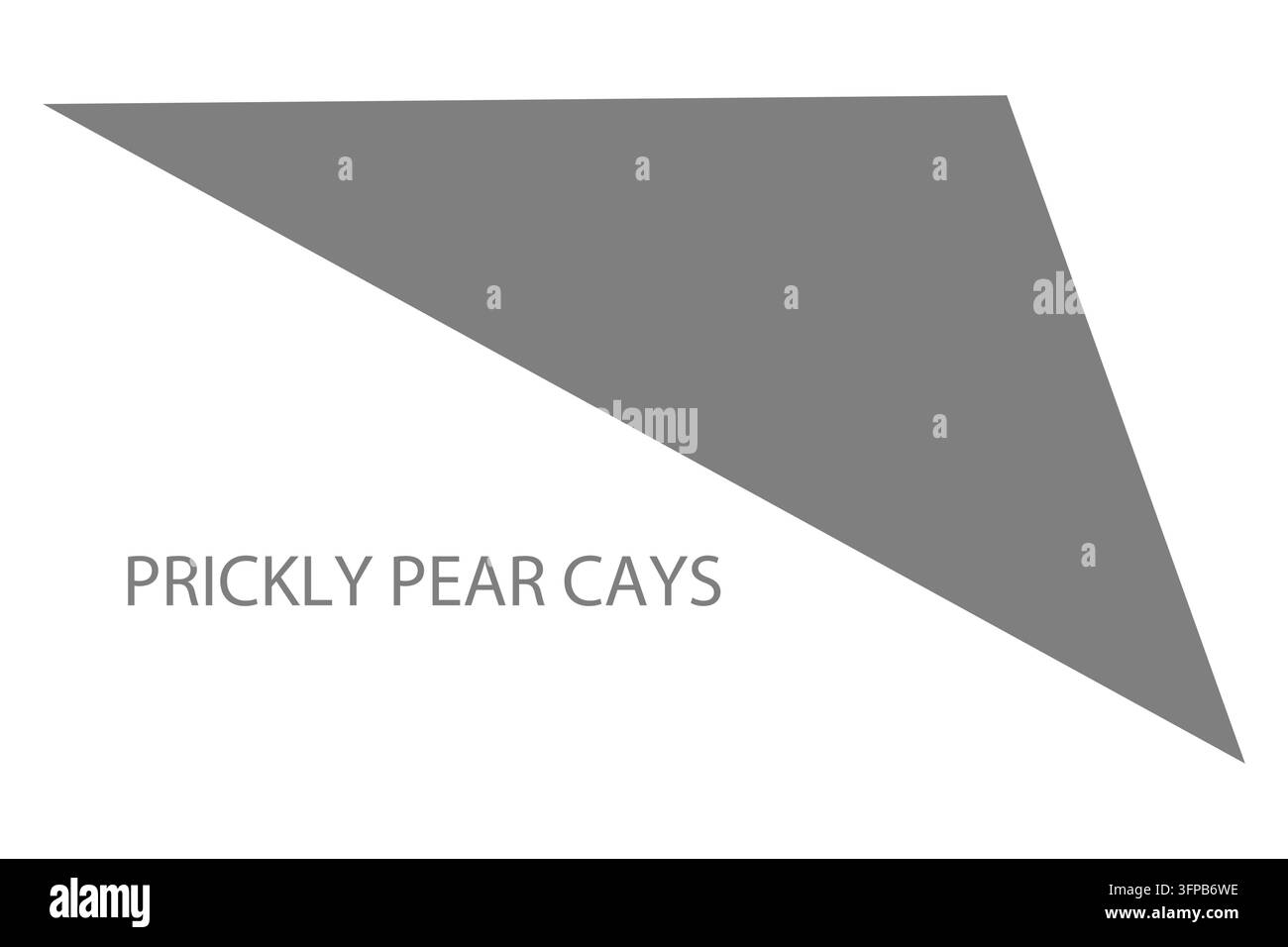 Carte vectorielle plate moderne des Prickly Pear Cays, Anguilla. Silhouette détaillée des limites du district en gris sur fond blanc. Illustration de Vecteur