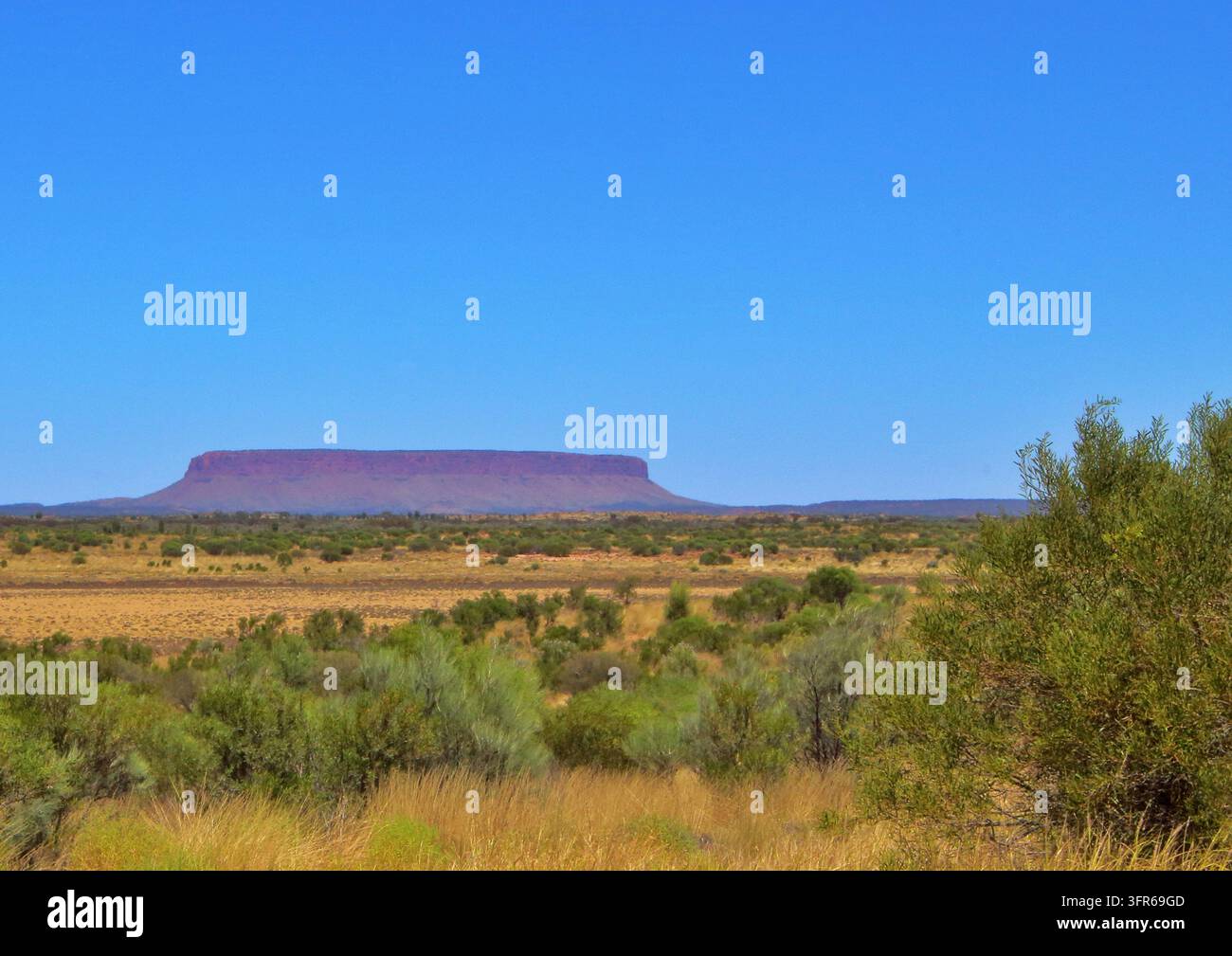Mont Conner (Atila), une montagne de grès au sommet plat qui s'élève au-dessus du paysage de l'outback australien dans le Territoire du Nord. Banque D'Images