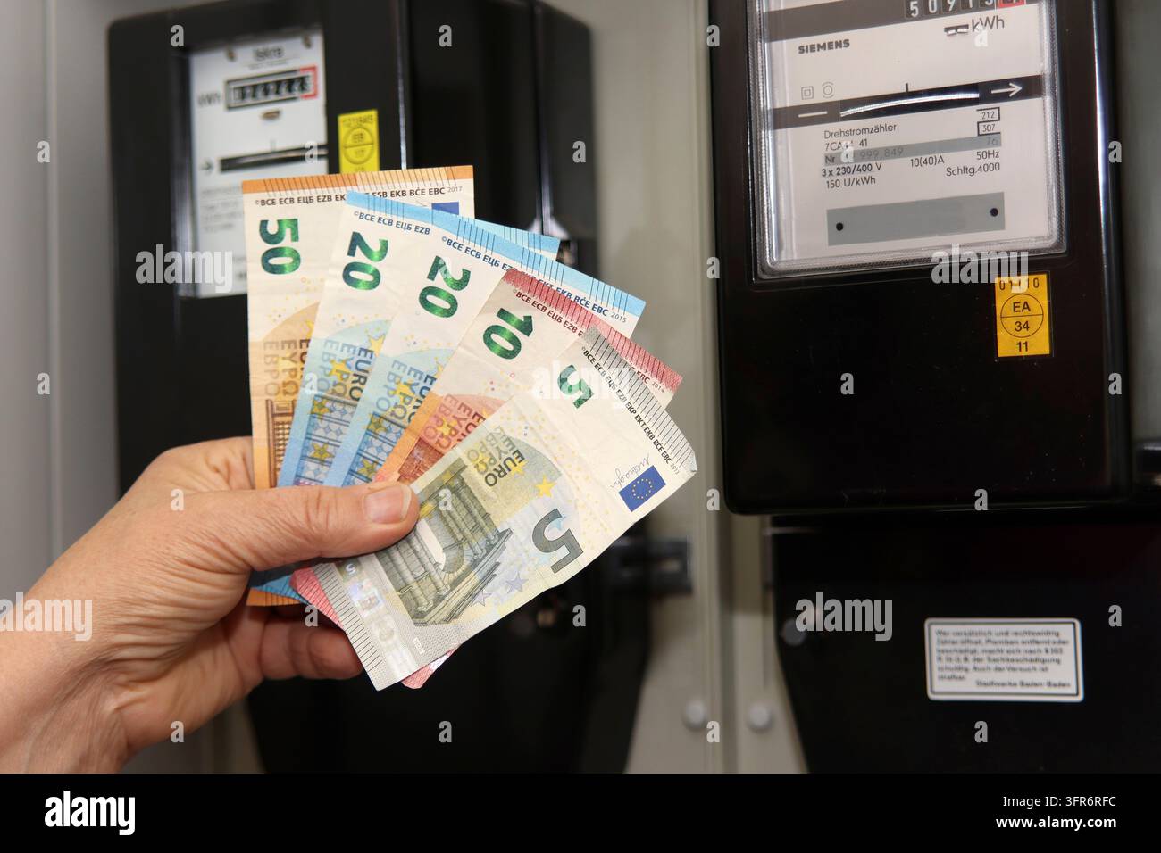 Hausse des prix de l'électricité Banque D'Images
