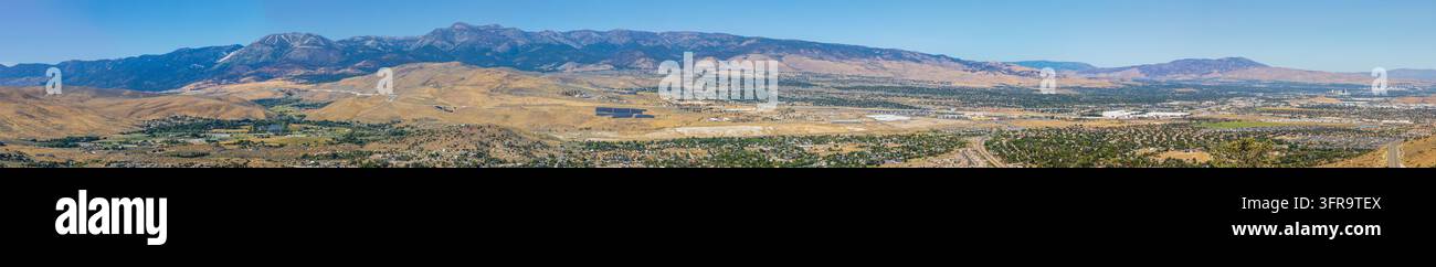 Belle vue aérienne depuis le point de vue Geiger à Reno, Nevada Banque D'Images