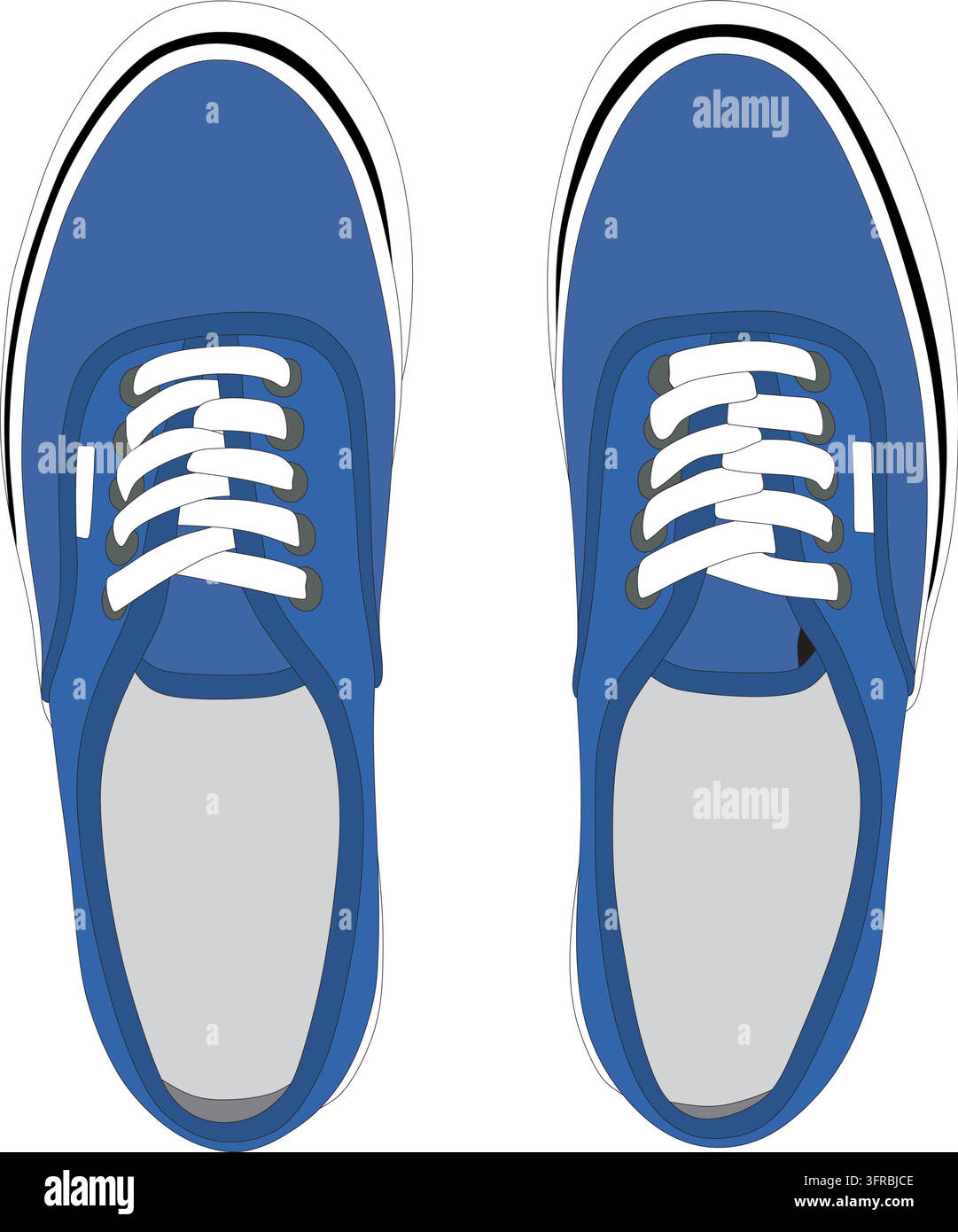 Dessin vectoriel de détectives. Baskets bleues. Une paire de chaussures de course. Illustration de Vecteur