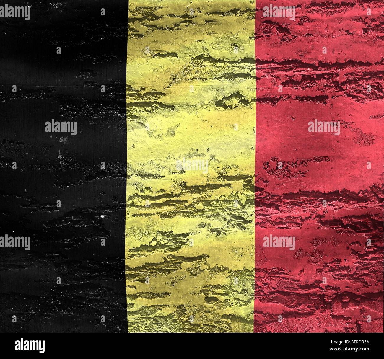 Drapeau de Belgique - drapeau de tissu d'ondulation réaliste Banque D'Images