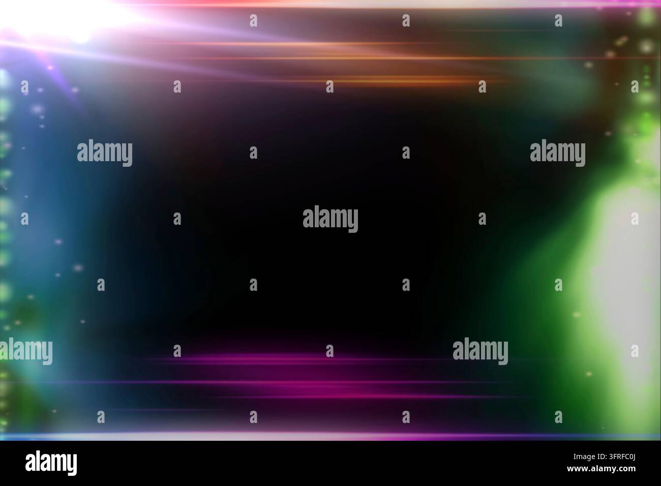 Couleur très belle effets de lumière sur fond noir Banque D'Images