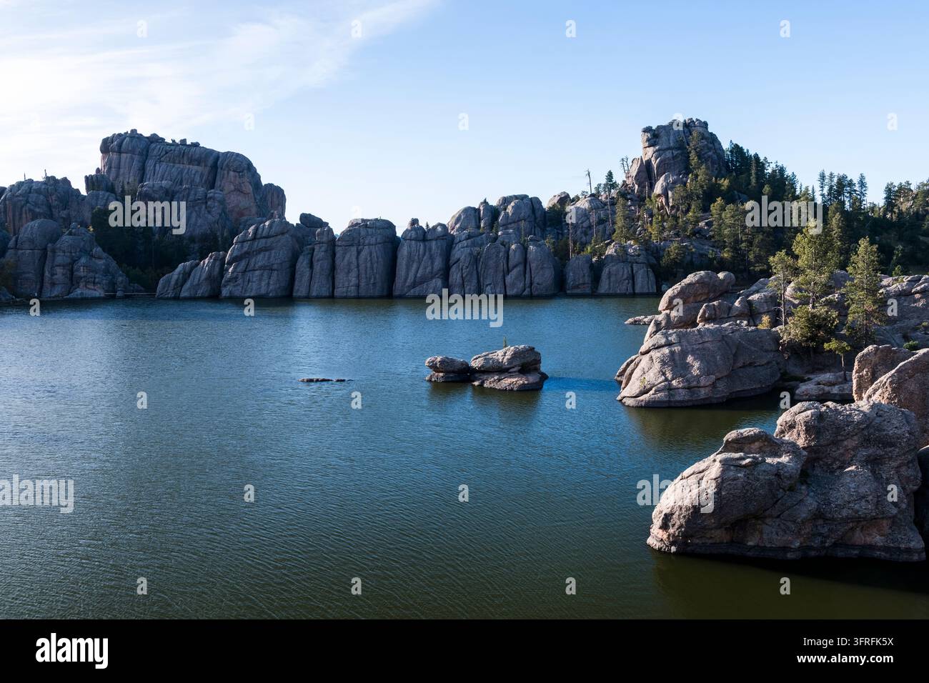 Mur de granit du lac Sylvan dans les Black Hills Banque D'Images