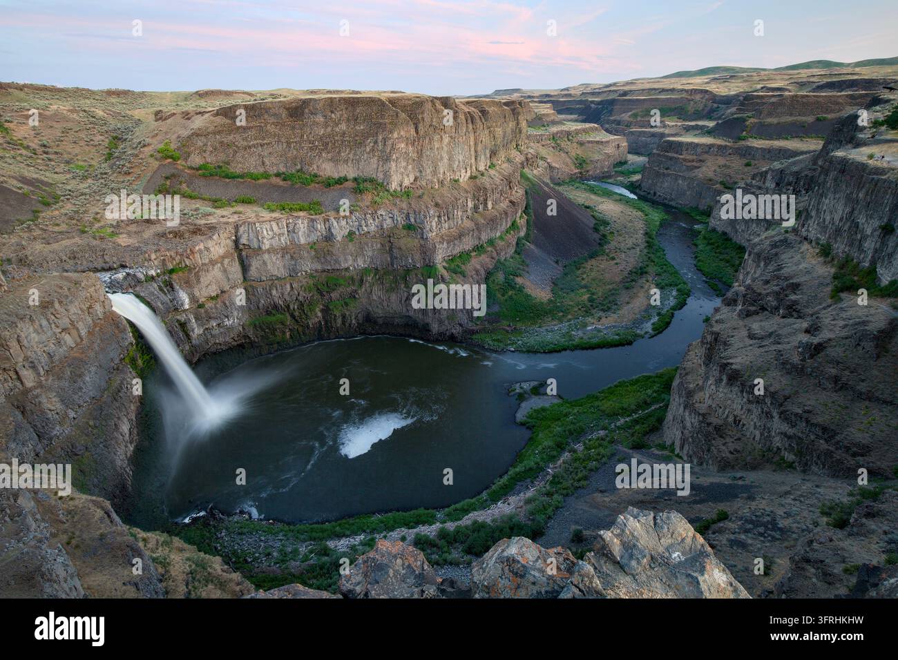 Cascade de Palouse Falls Palouse Washington dans le canyon de la rivière Palouse Banque D'Images