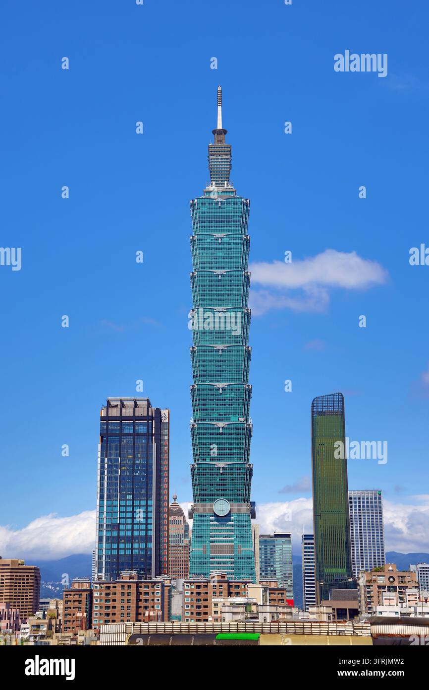 Taipei 101 et le skyline de la ville de Taipei à Taipei, Taiwan ROC Banque D'Images