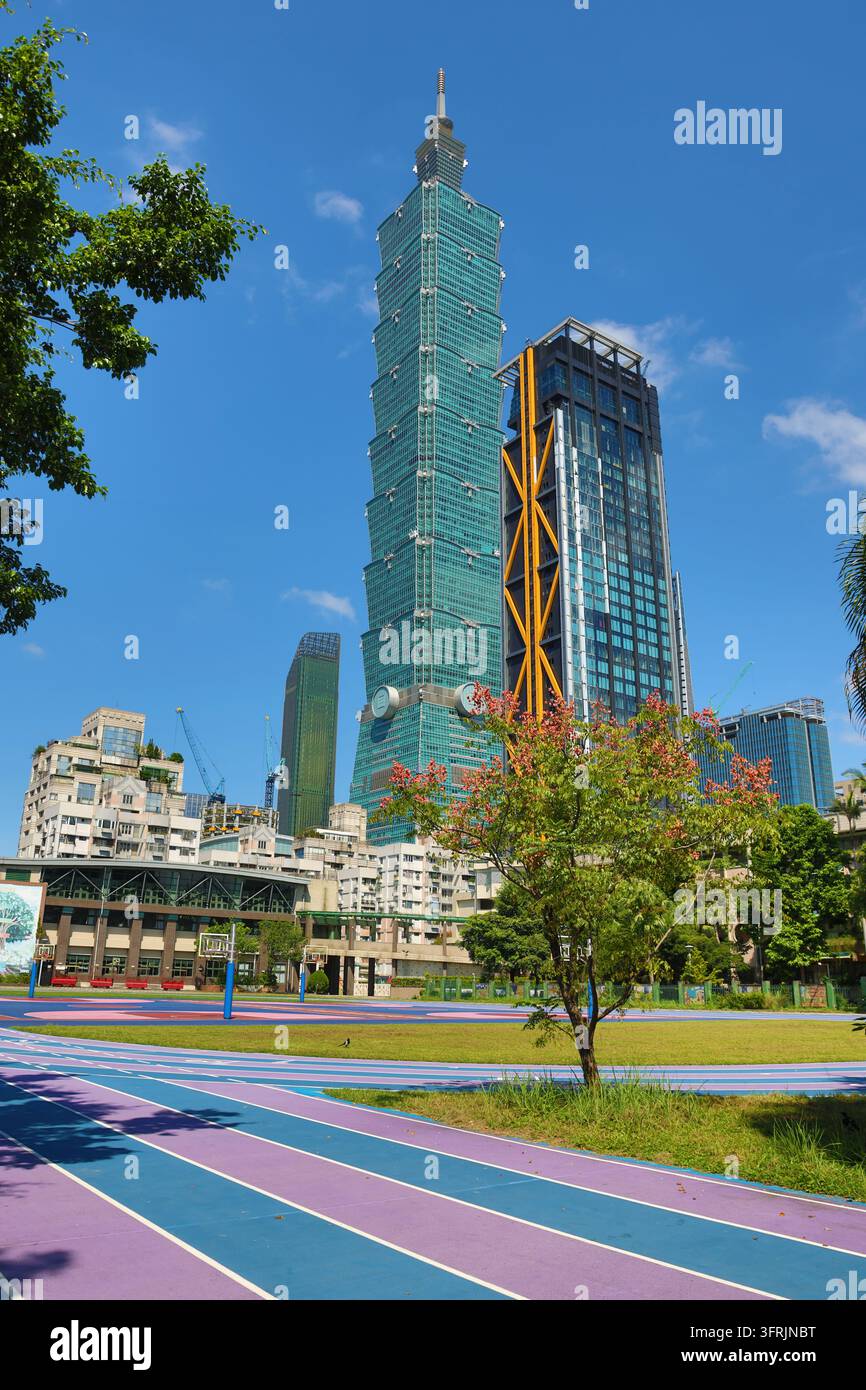 Bâtiment Taipei 101 dans le district de Xinyi, Taipei, Taiwan ROC Banque D'Images