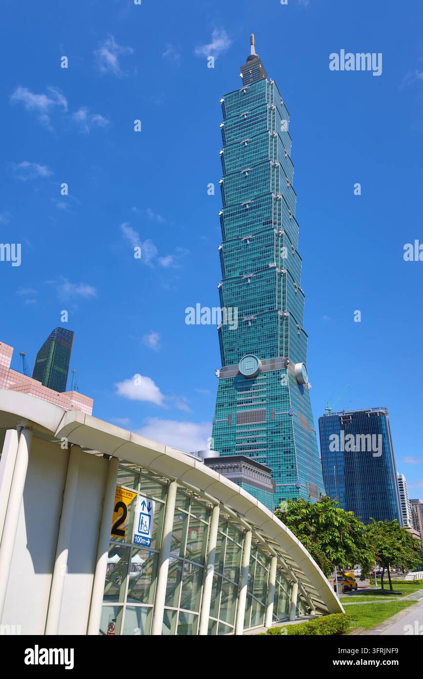 Bâtiment Taipei 101 dans le district de Xinyi, Taipei, Taiwan ROC Banque D'Images