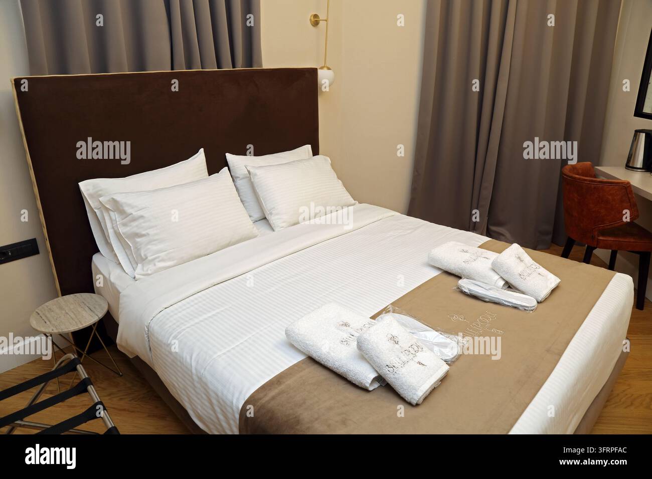Chambre d'hôtel à Athènes, Grèce. Banque D'Images
