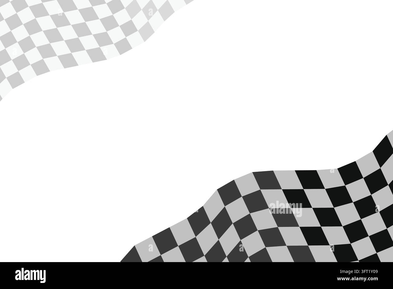 Fond abstrait de drapeau à damier de course automobile avec motif damier ondulé et design géométrique dynamique Illustration de Vecteur