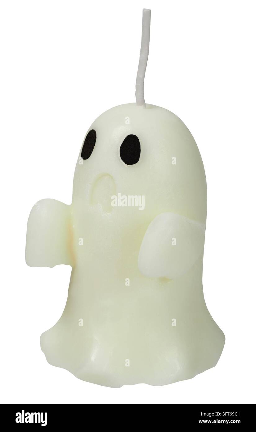 Mouille bougie d'Halloween en forme de fantôme Banque D'Images