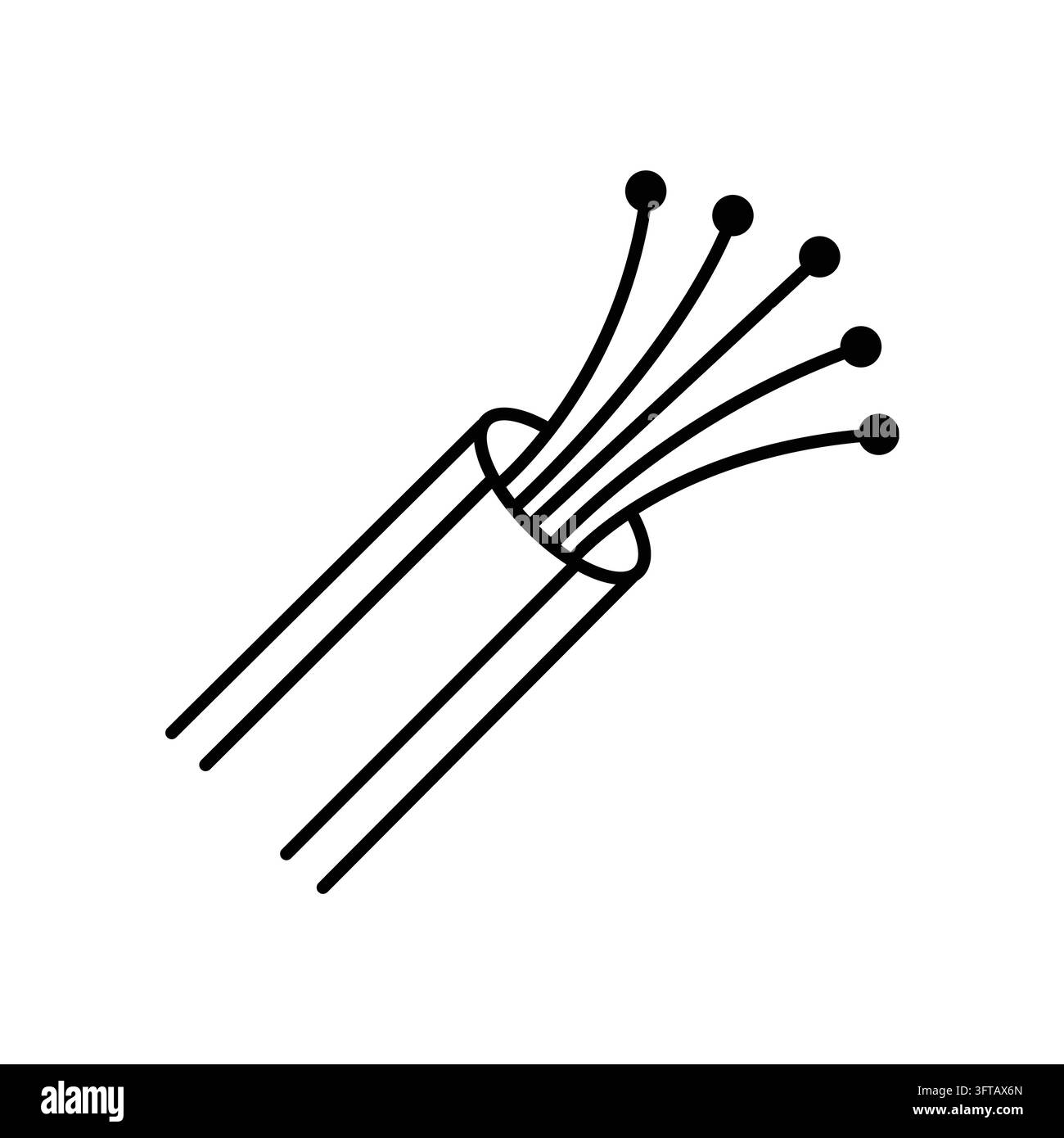 Icône de ligne de câble à fibre optique isolée sur fond blanc Illustration vectorielle Illustration de Vecteur