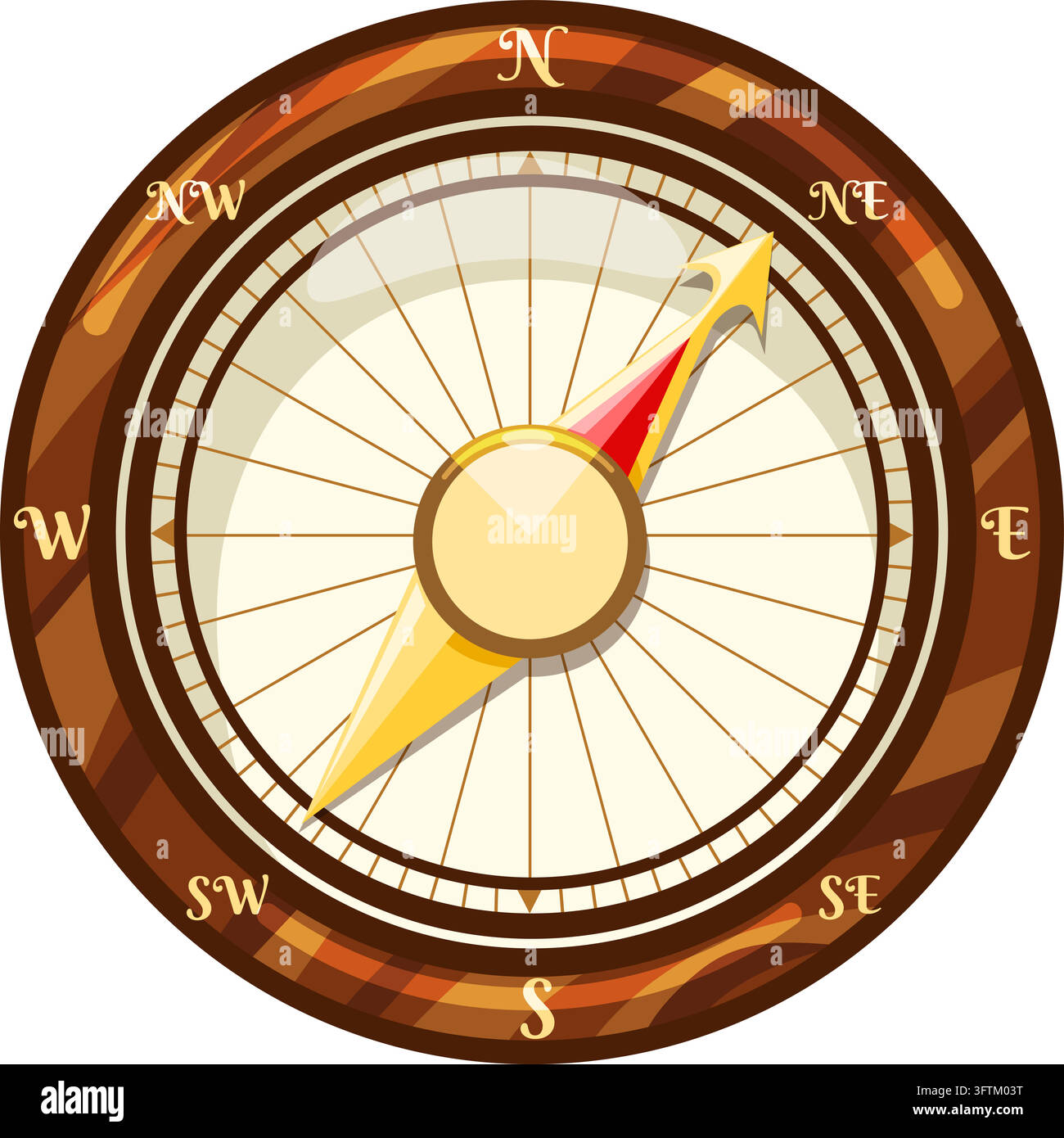 Vintage compas de navigation Illustration de Vecteur