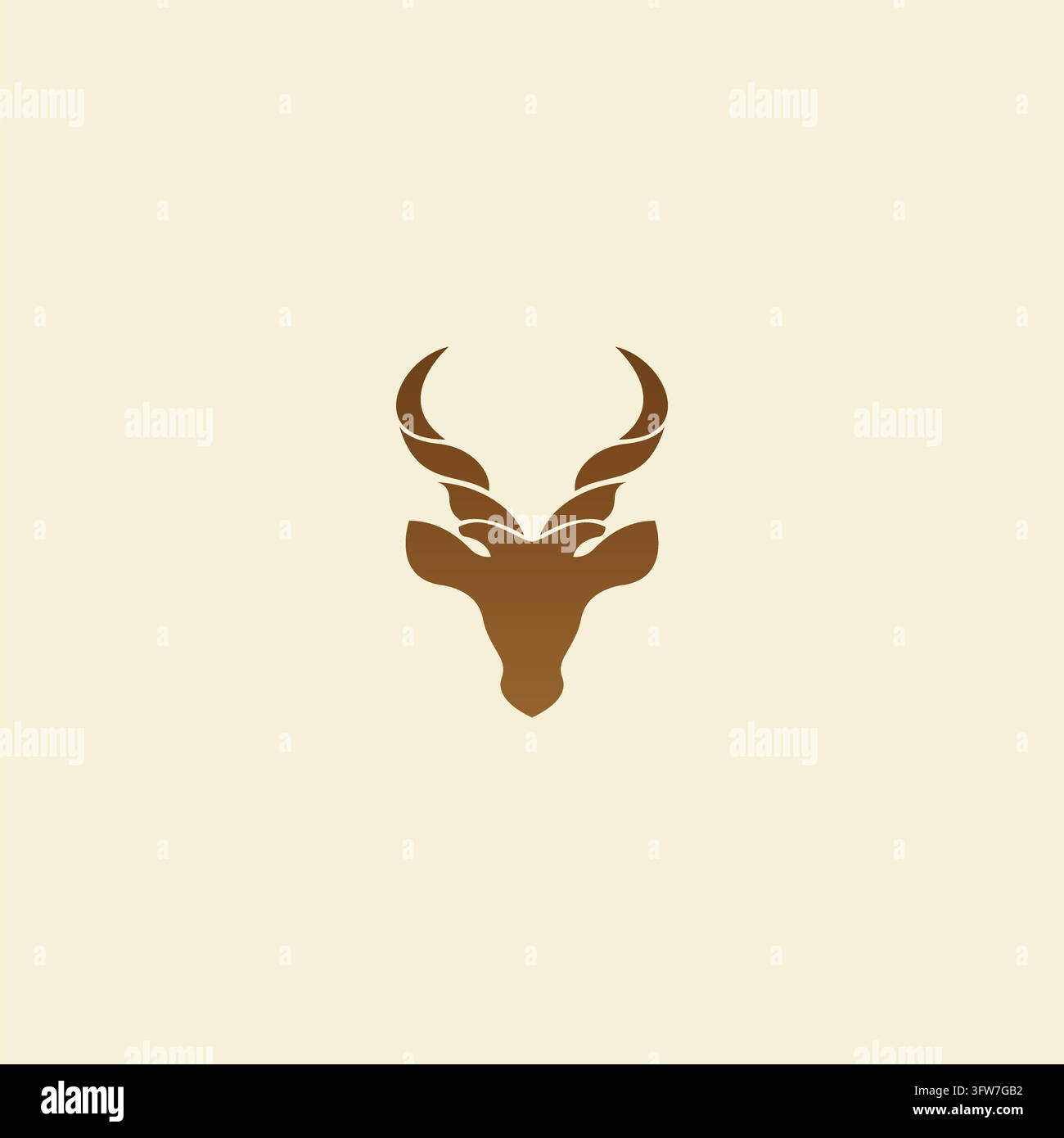 Illustration vectorielle du logo en forme de corne. Icône simple de corne Illustration de Vecteur