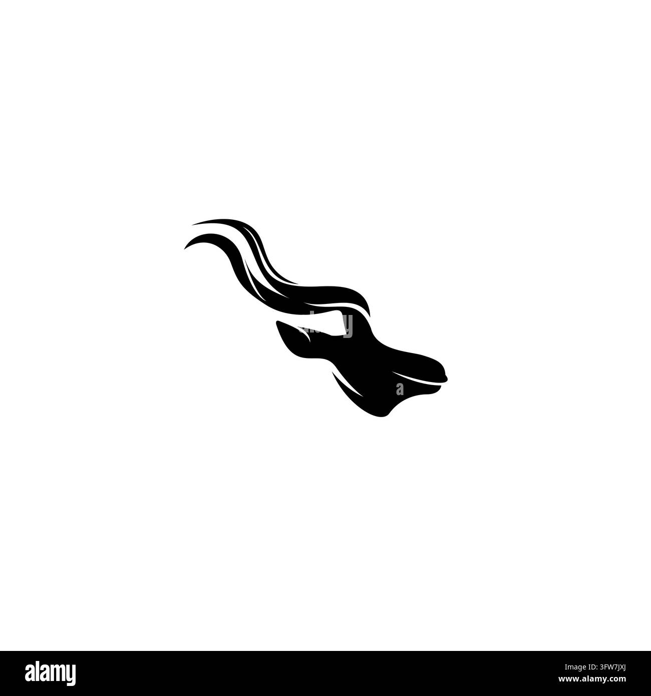 Illustration vectorielle du logo en forme de corne. Icône simple de corne Illustration de Vecteur