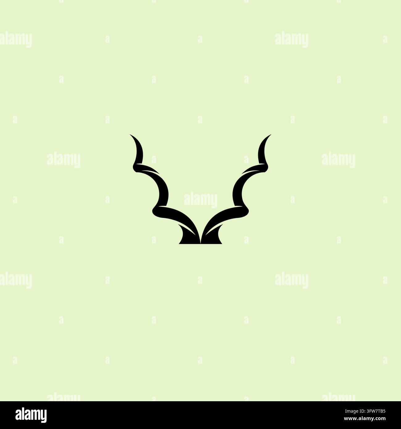 Illustration vectorielle du logo en forme de corne. Icône simple de corne Illustration de Vecteur