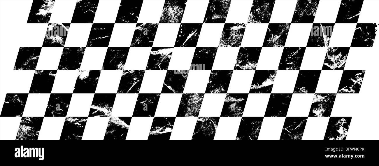 Motif à carreaux audacieux avec des carrés contrastés, texture de fond vectorielle à l'esthétique dynamique du sport automobile. Illustration de Vecteur