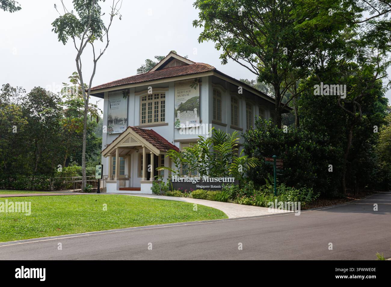 Musée du patrimoine aux jardins botaniques de Singapour, entrée gratuite pour les visiteurs. Banque D'Images