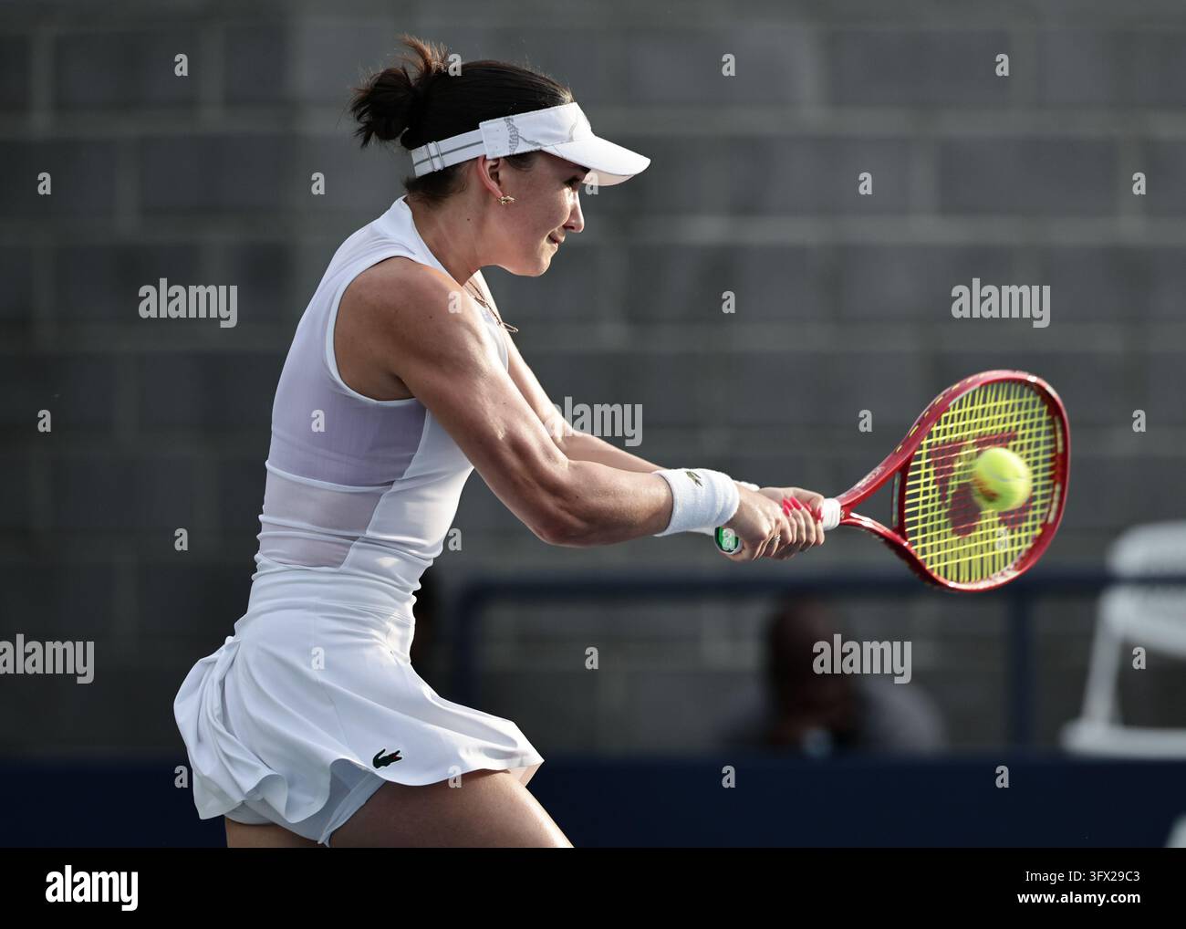 Joueuse de tennis allemande Eva Lys en action aux US Open Championships 2026, USTA Billie Jean King National Tennis Center, Flushing Meadows, New York, U Banque D'Images