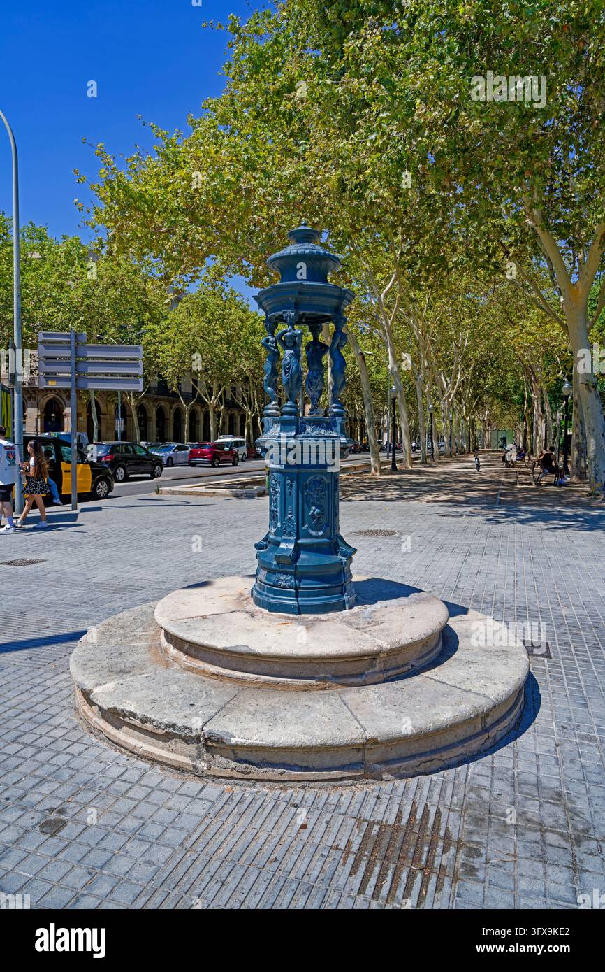 Parc de la Ciutadella, Fontaine, Fontaine Wallace Banque D'Images