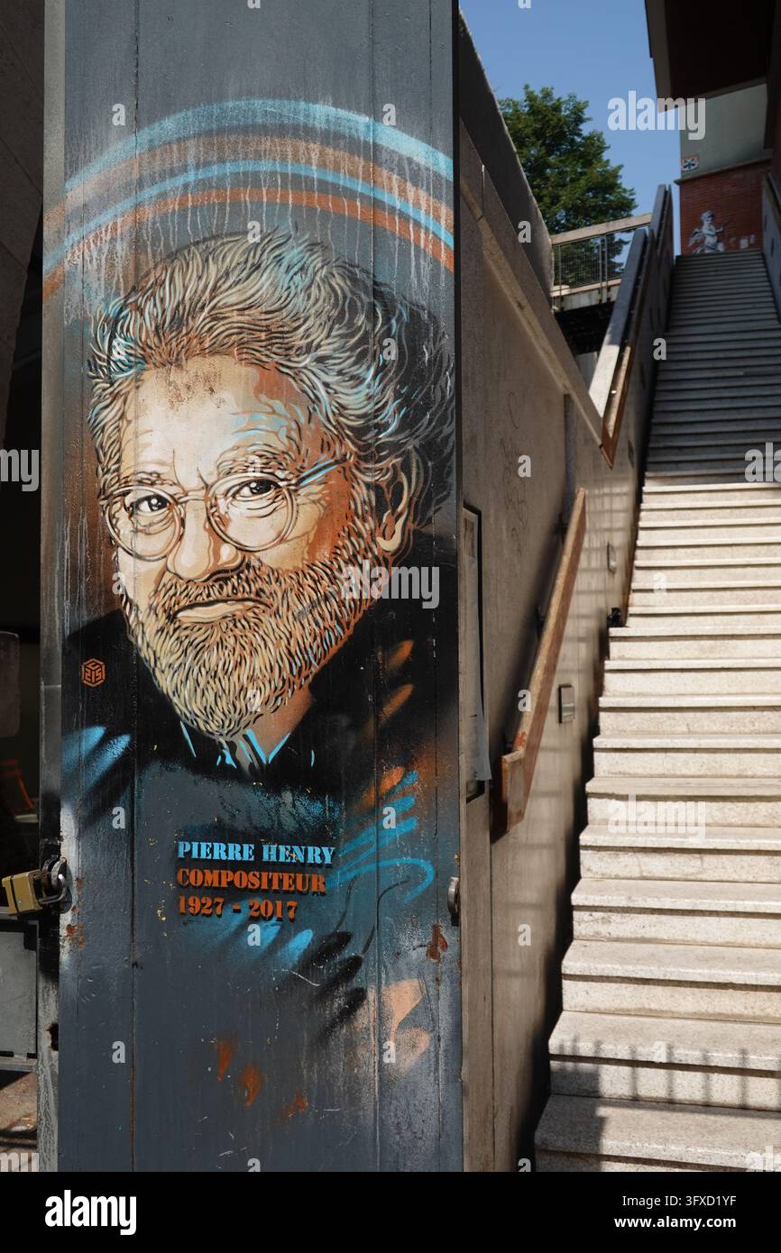 Paris, Street Art, Pierre Henry // Paris, Street Art, Pierre Henry Banque D'Images