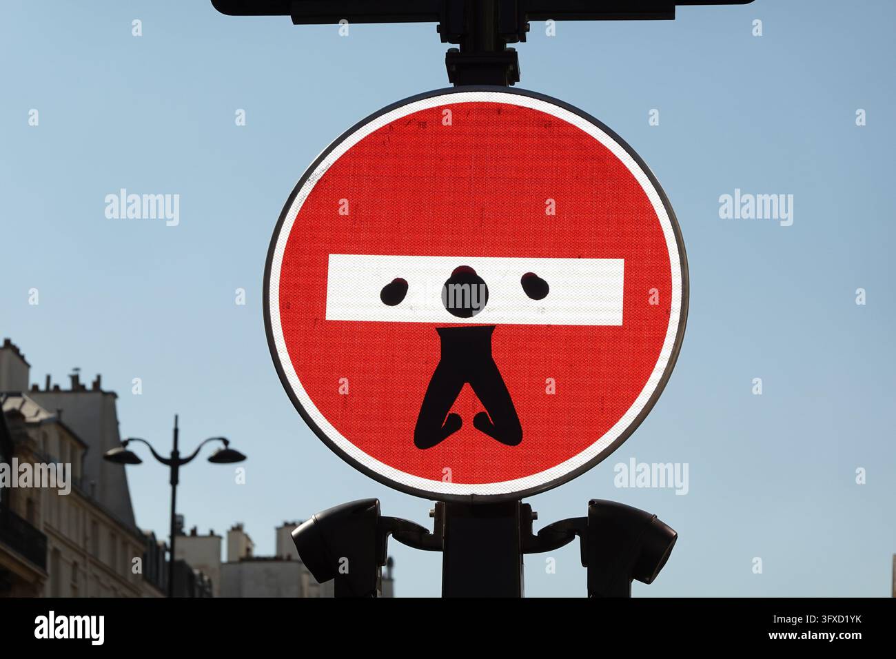 Paris, Street Art von Clet Abraham // Paris, Street Art by Clet Abraham Banque D'Images