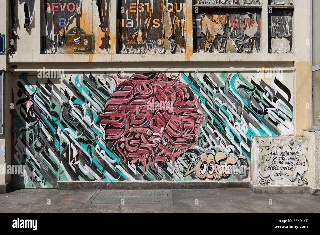 Paris, Art de la rue, Rue Monge // Paris, Art de la rue, Rue Monge Banque D'Images