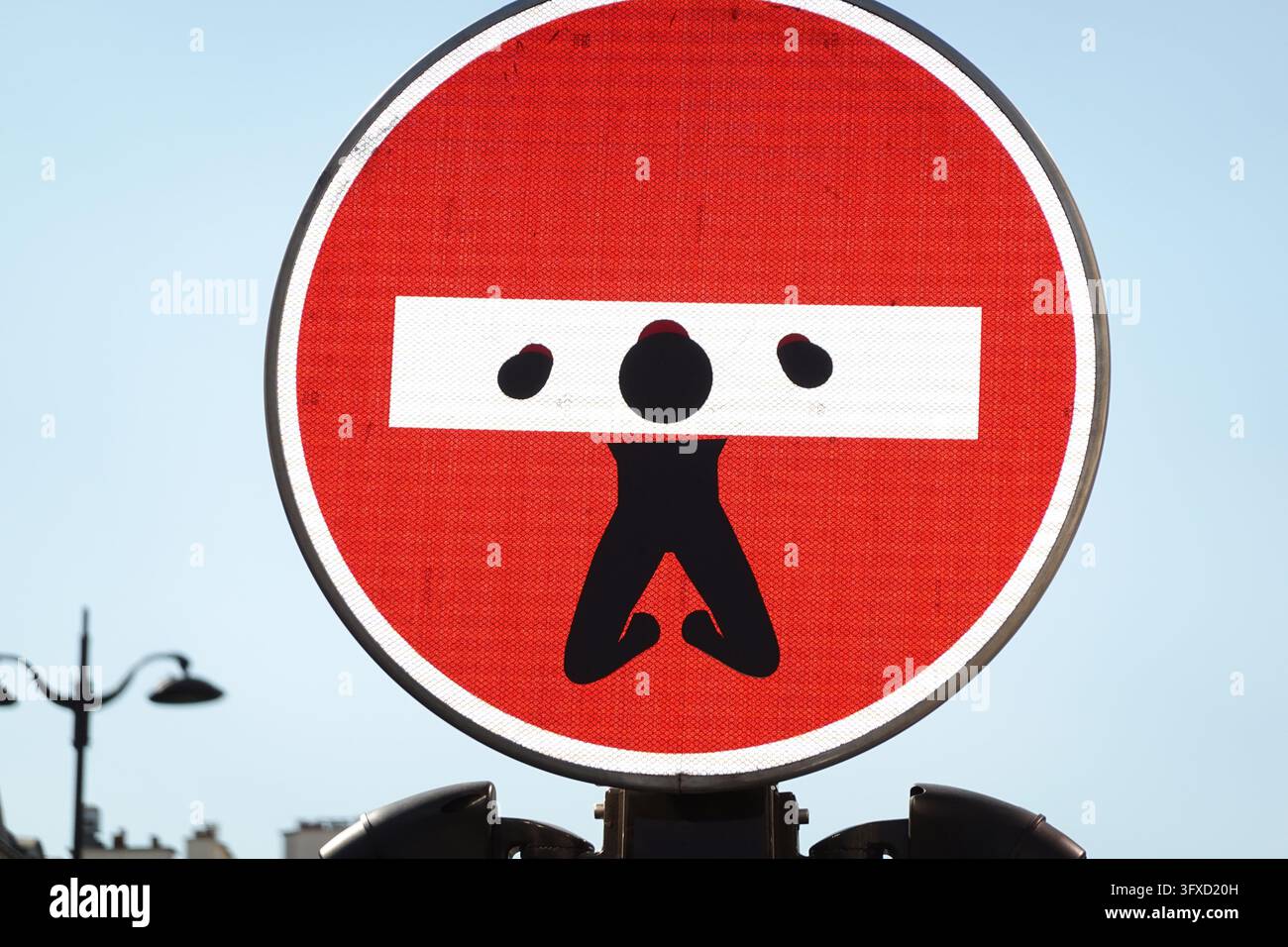 Paris, Street Art von Clet Abraham // Paris, Street Art by Clet Abraham Banque D'Images