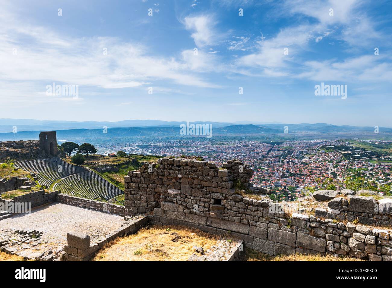 Théâtre à Pergame site archéologique de la ville antique à Bergama, Turquie Banque D'Images