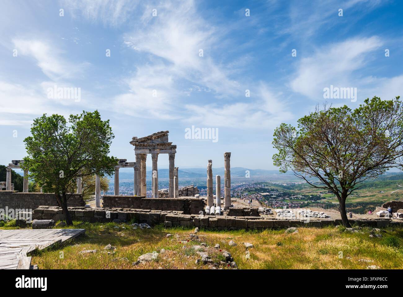 Temple à Pergame site archéologique de la ville antique à Bergama, Turquie Banque D'Images