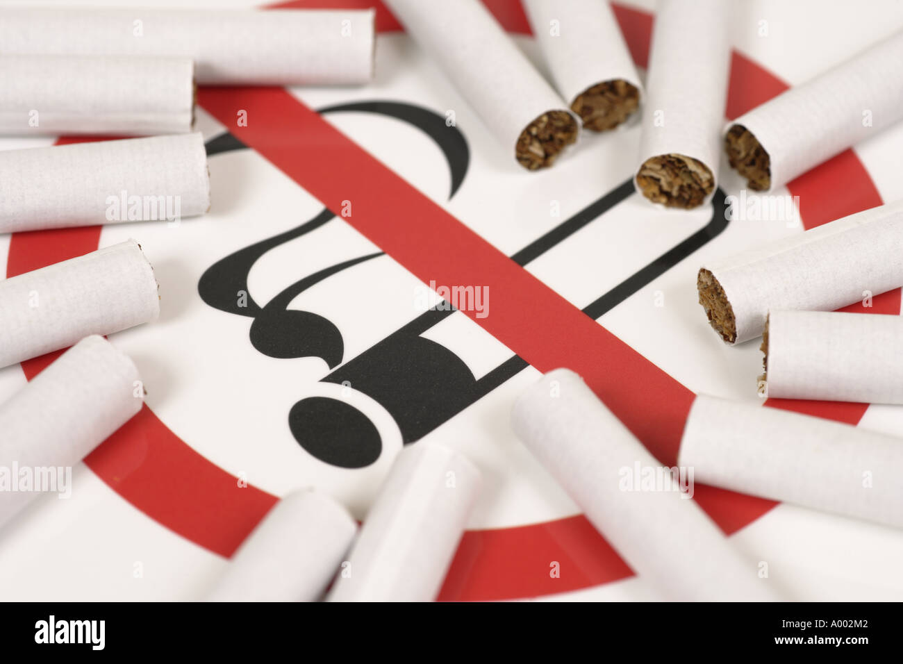 Aucun signe de fumer des cigarettes Banque D'Images