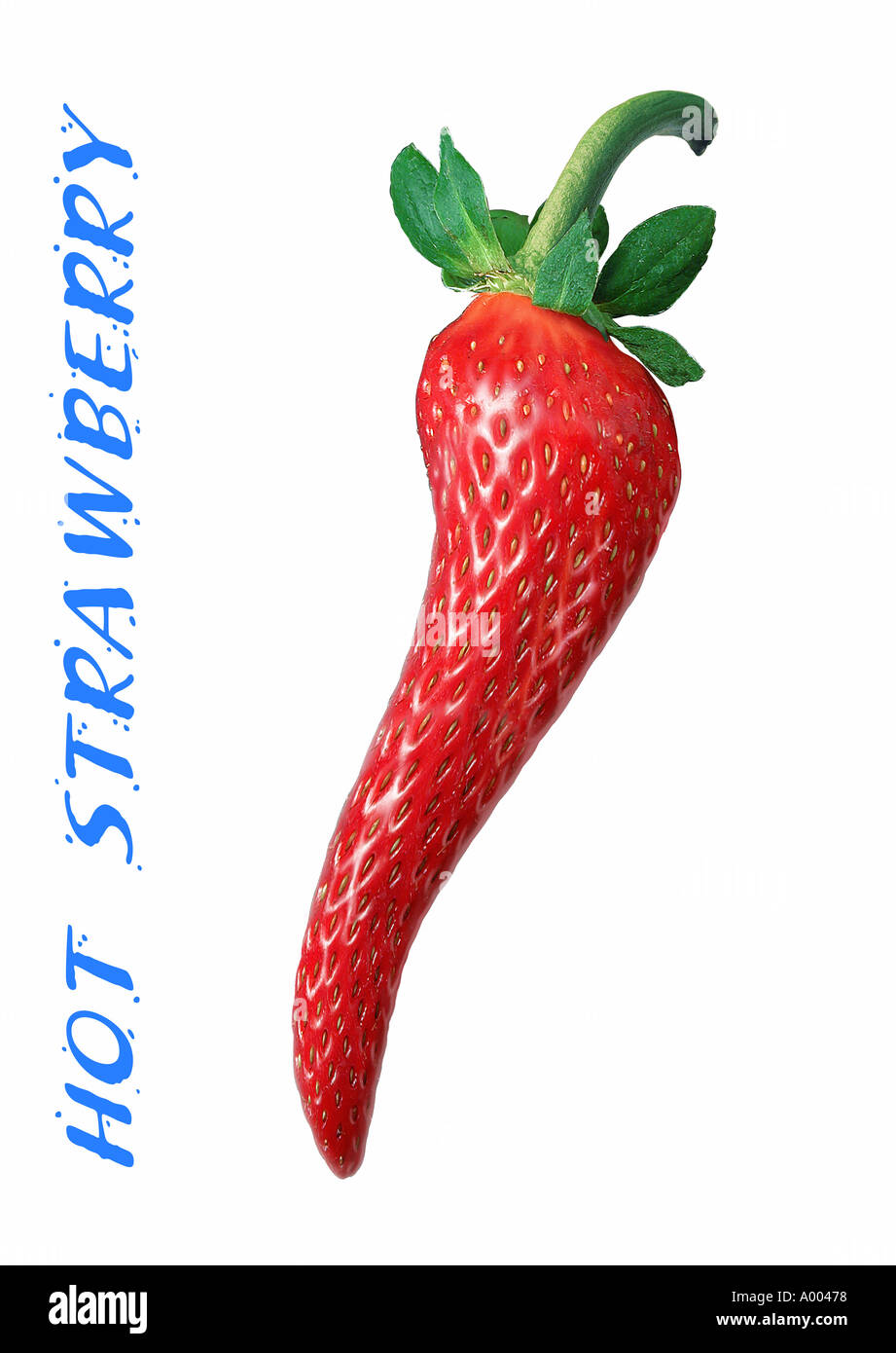 Déformé en forme de fraise piment Banque D'Images