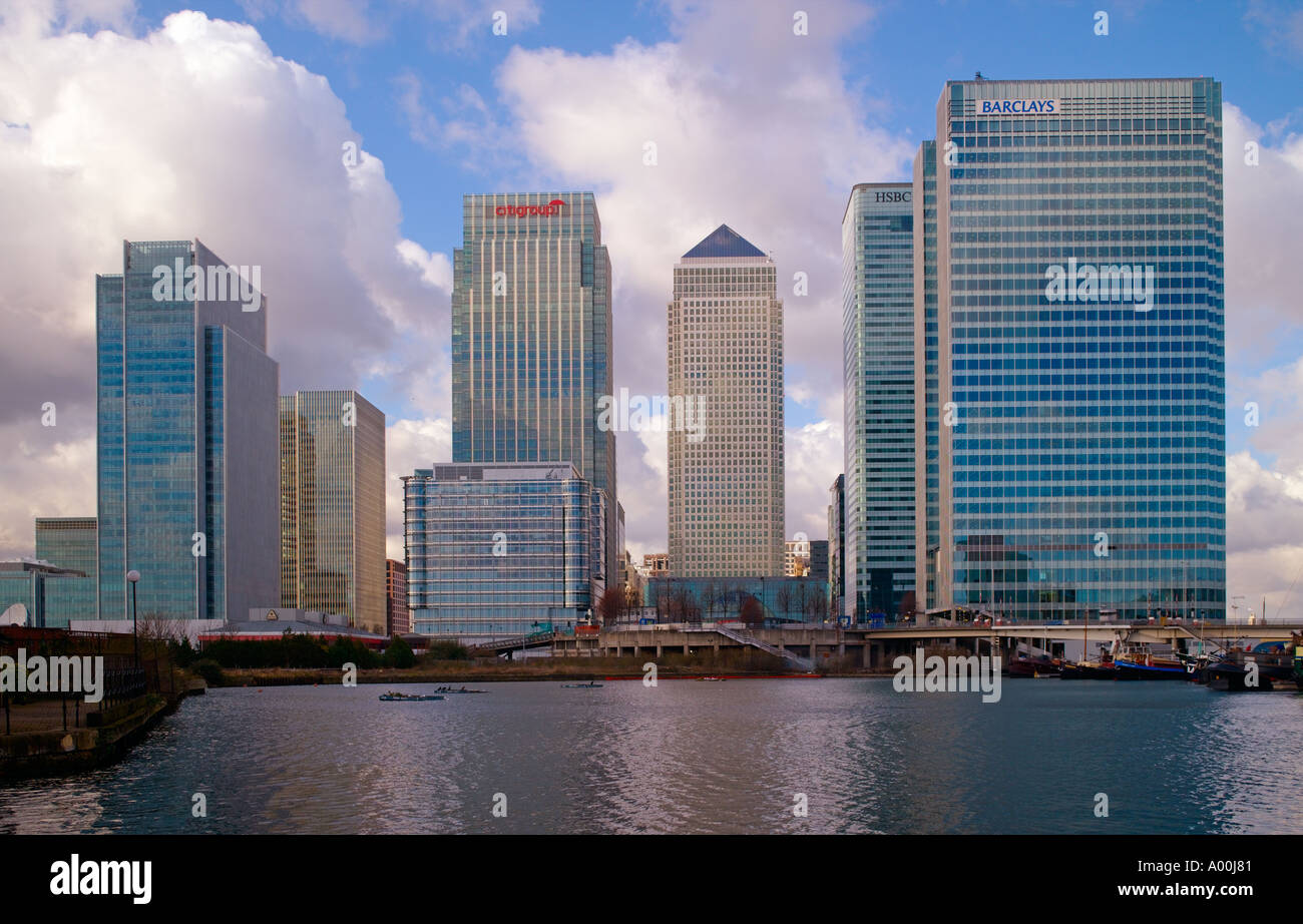 Canary Wharf Londres centre financier Banque D'Images