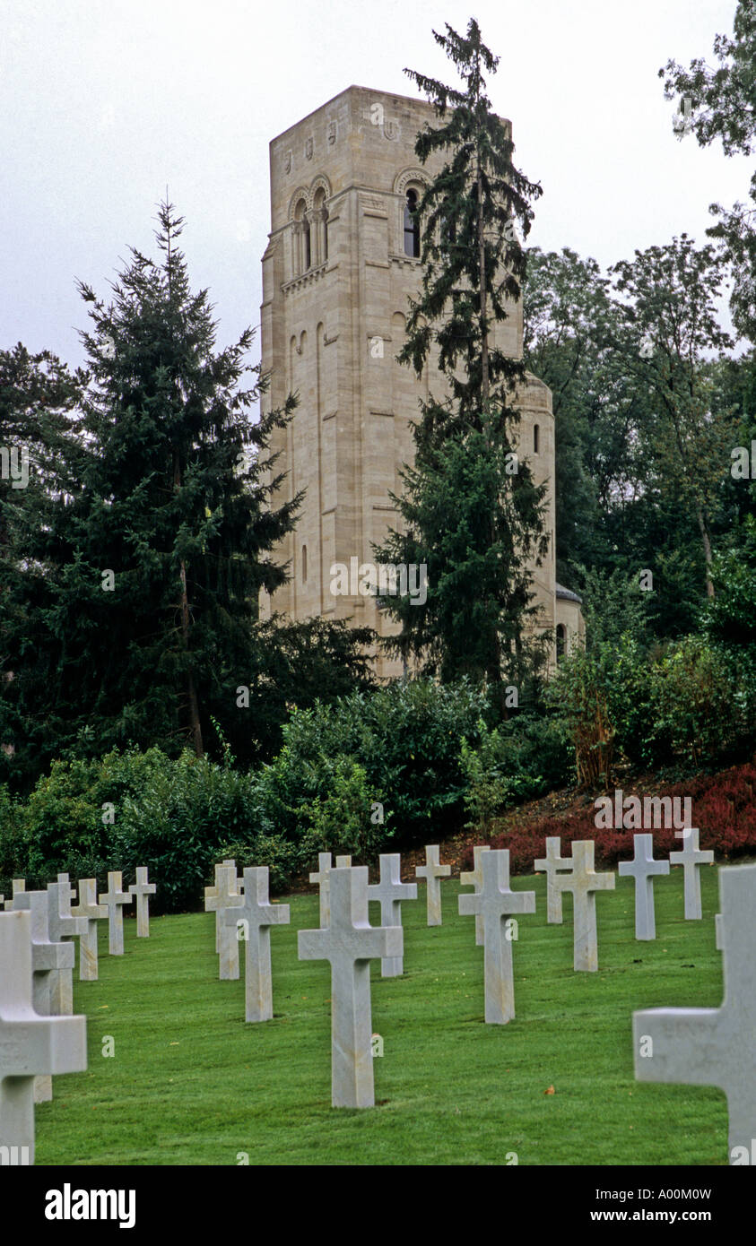 AISNE-MARNE CIMETIÈRE AMÉRICAIN BELLEAU FRANCE Banque D'Images