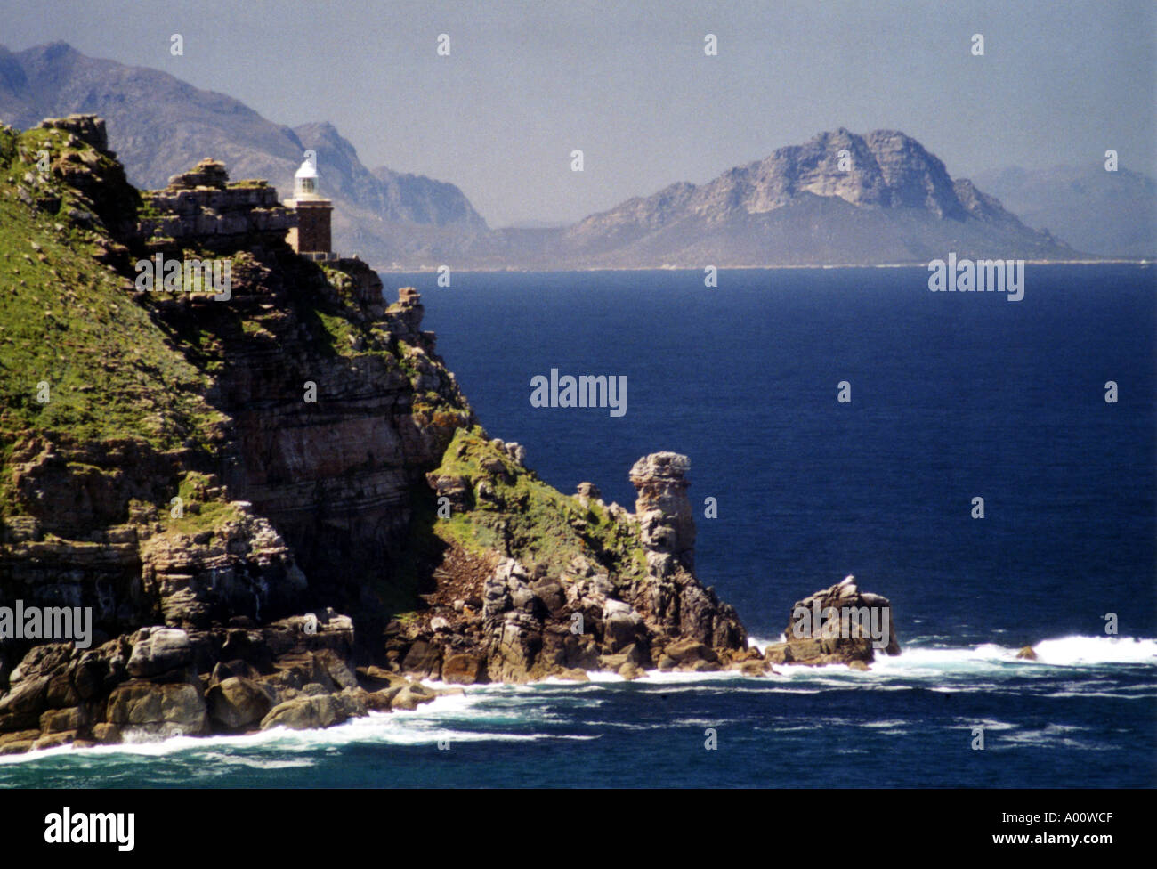 Réunion des deux océans à la pointe du Cap Afrique du Sud close up Banque D'Images