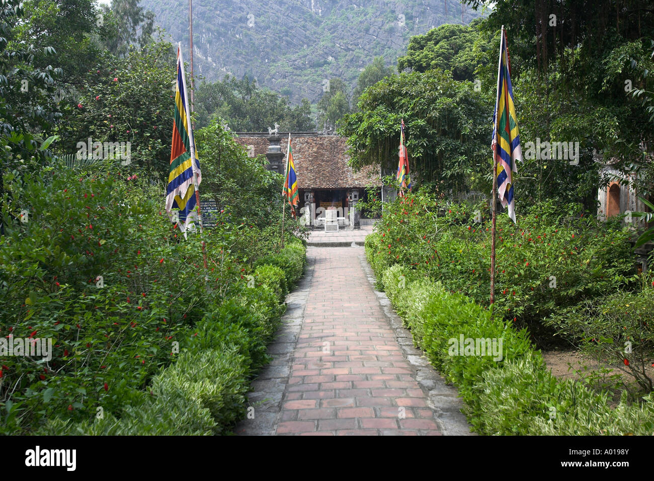 L'ancienne capitale de Hoa Lu temple près de Ninh Binh au nord Vietnam Banque D'Images