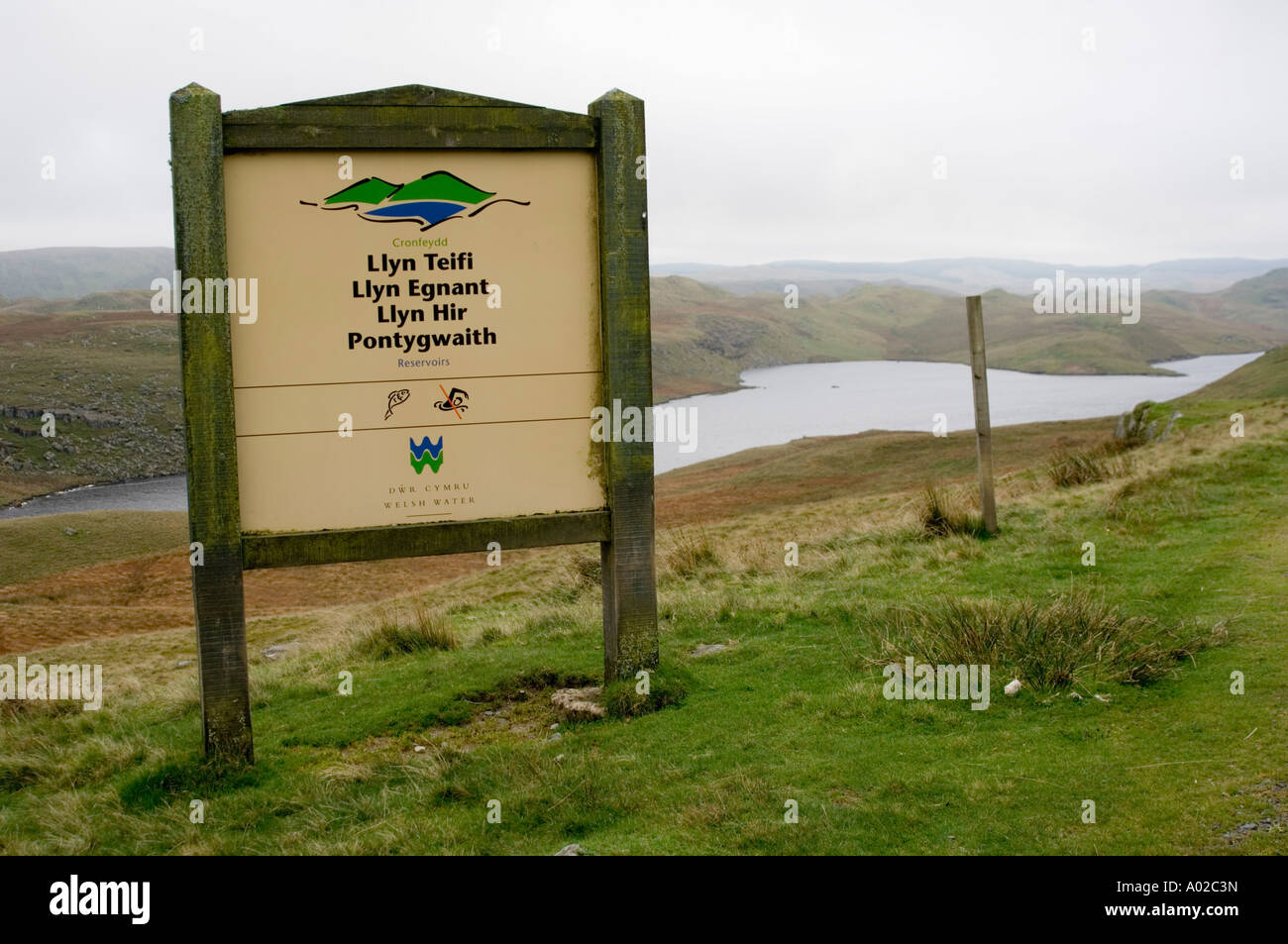 Teifi lac près de Ceredigion Pontrhydfendigaid de galles dimanche après-midi - source de la rivière teifi Banque D'Images