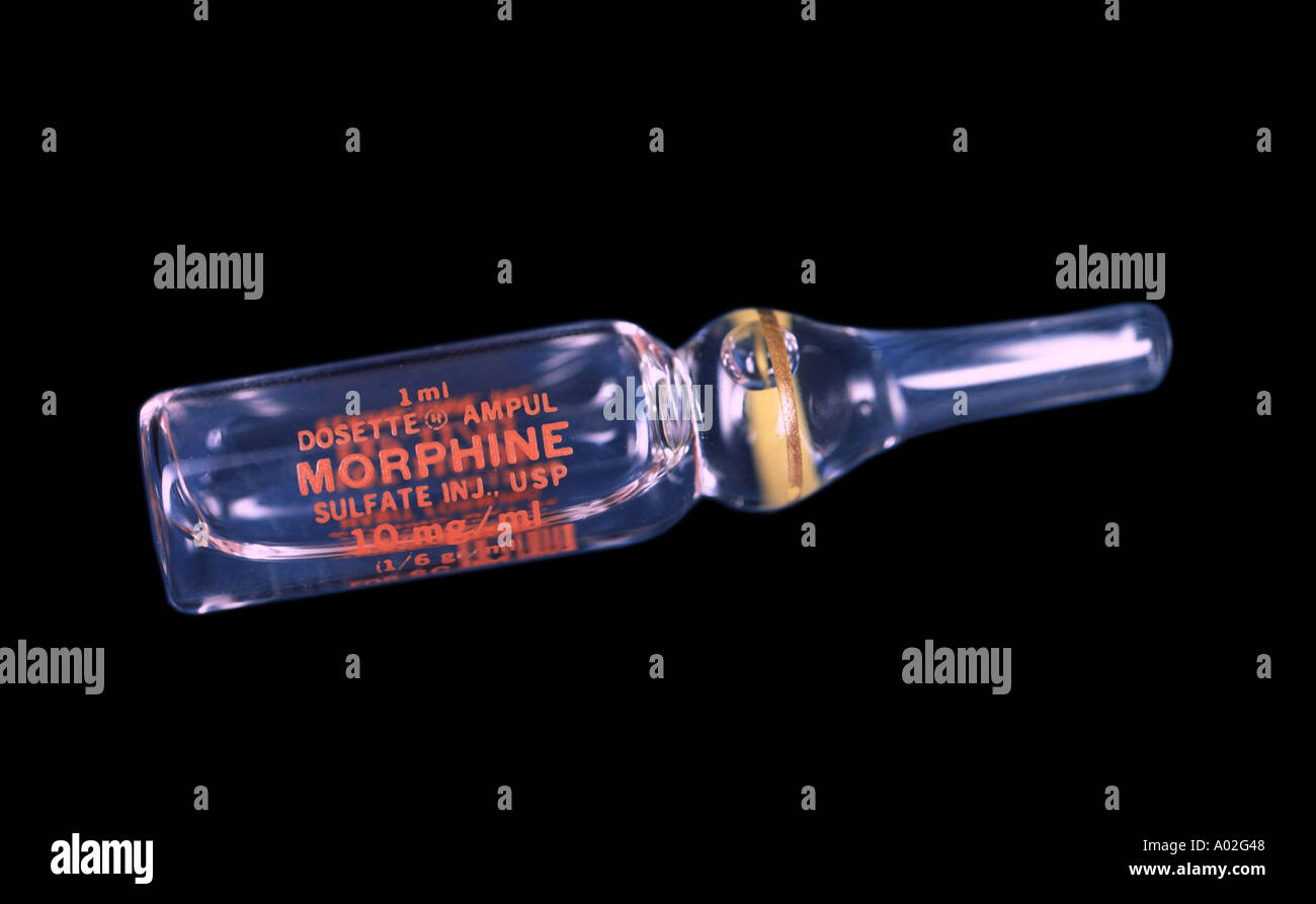 Flacon de morphine les stupéfiants Photo Stock - Alamy