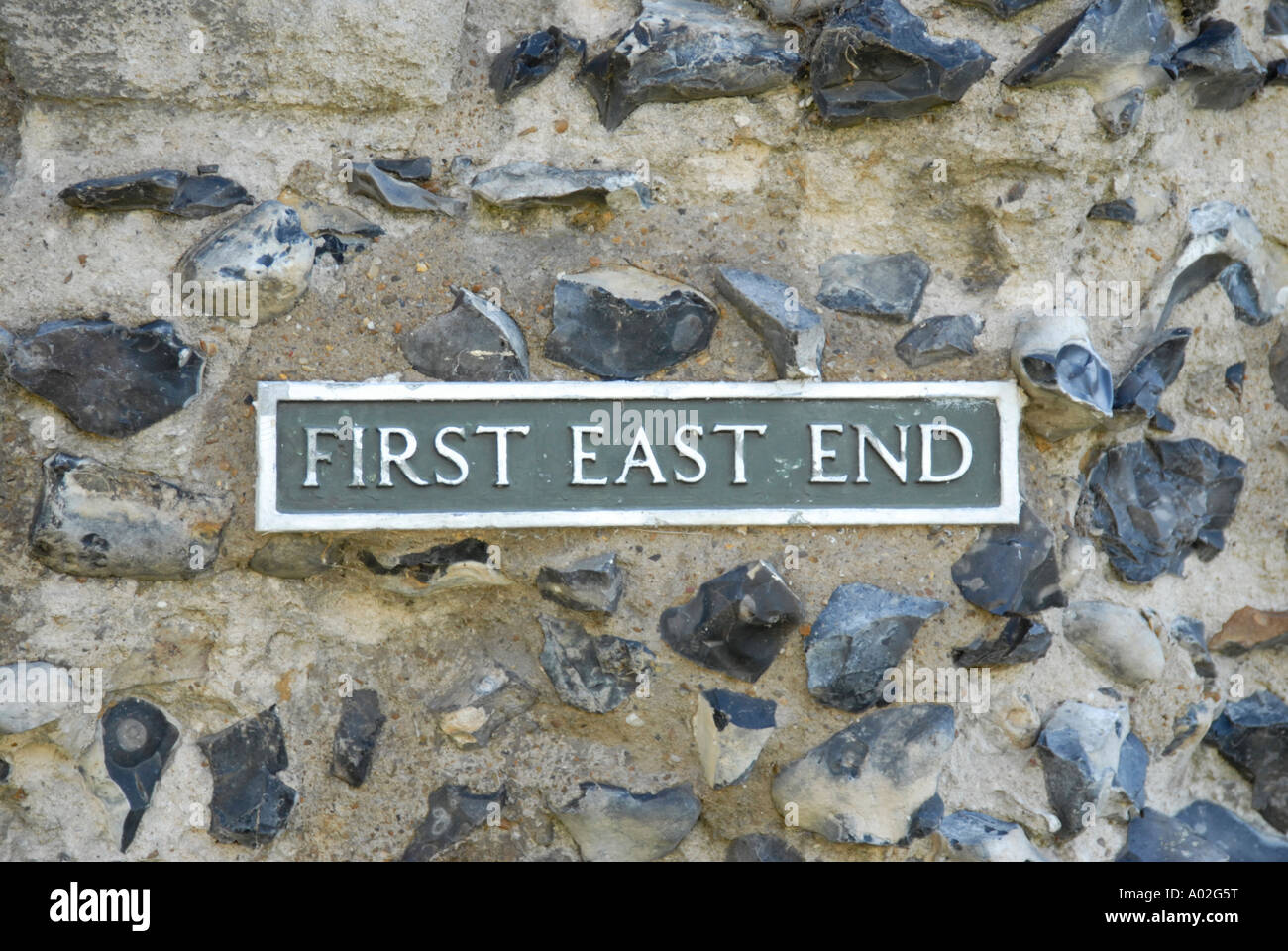 Premier signe d'East End ruines prieuré clunisien Thetford Norfolk UK Banque D'Images