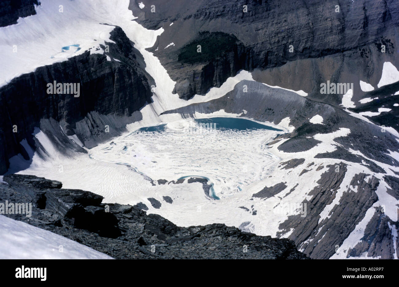 Usa Montana Le Parc National Glacier Iceberg Frozen Lake de Mount Gould Banque D'Images